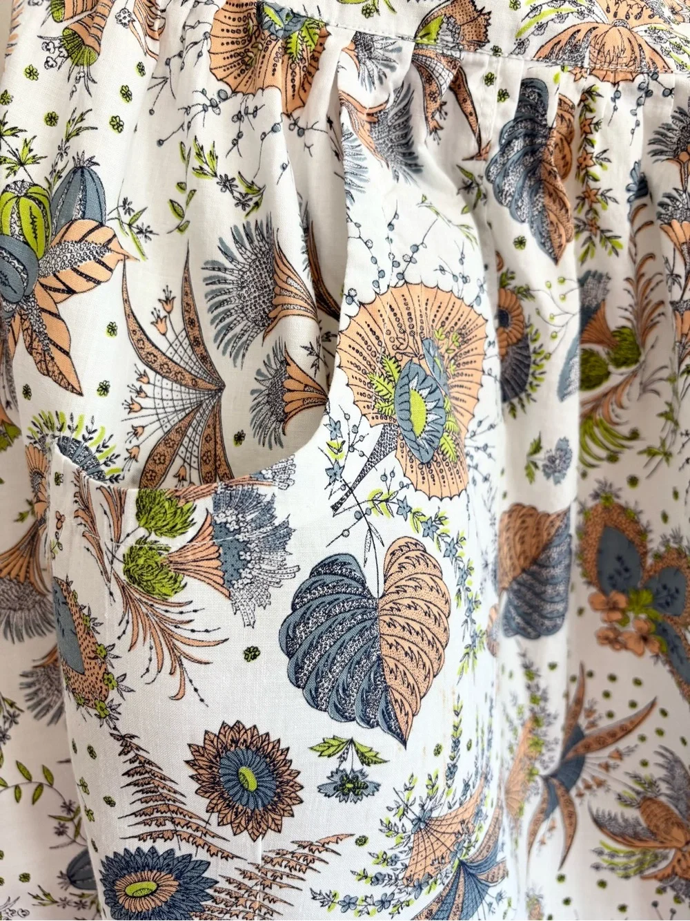 Vintage 70’s Handmade Half Apron Botanical Kitsch